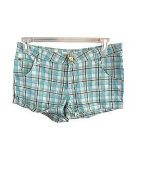 Southpole Teal and Brown Plaid Shorts Size 11
